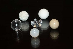 various types of orbital implants for use after eye is removed. 