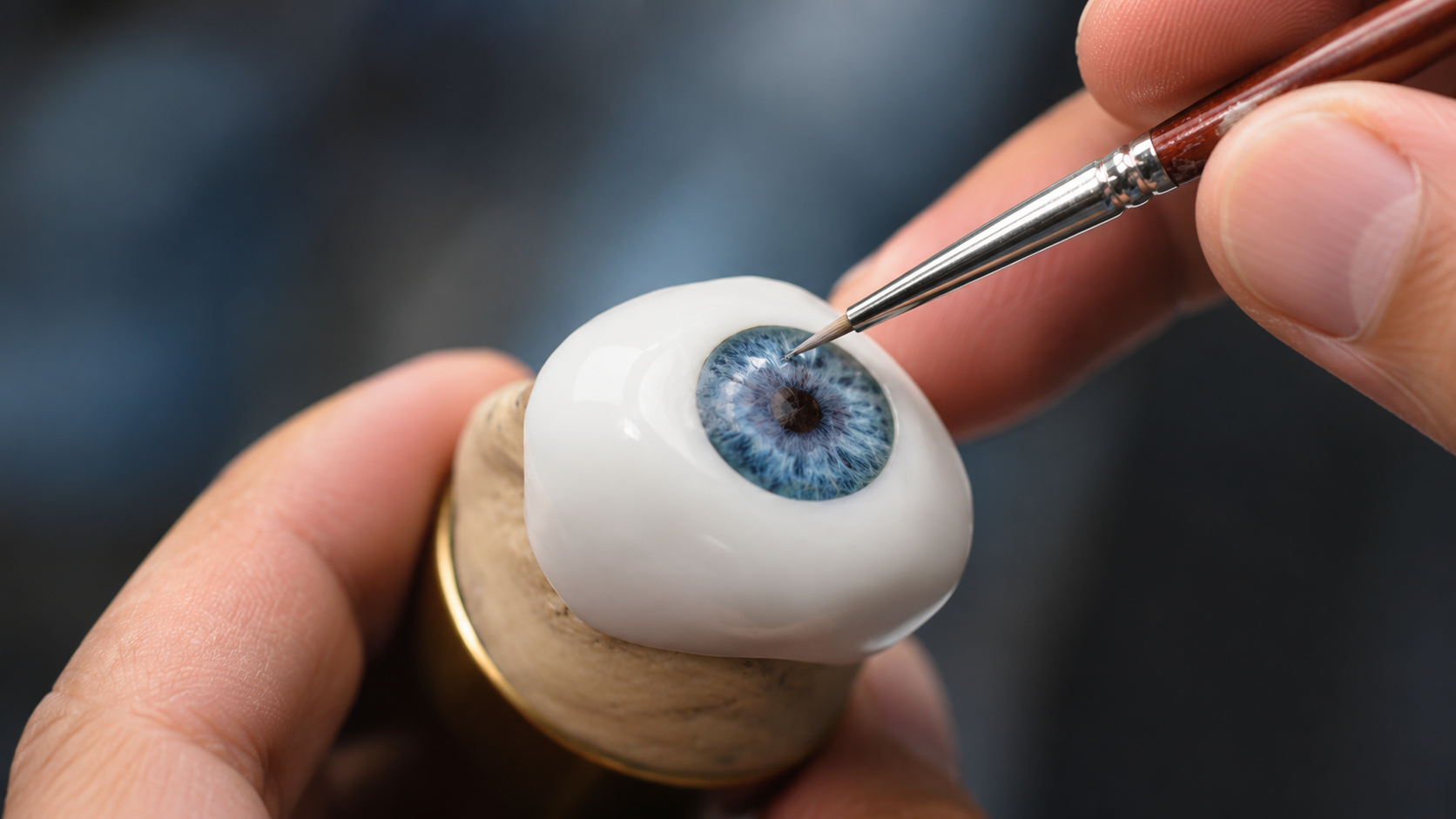 08 macro iris painting on prosthetic eye ocular prosthesis fabrication